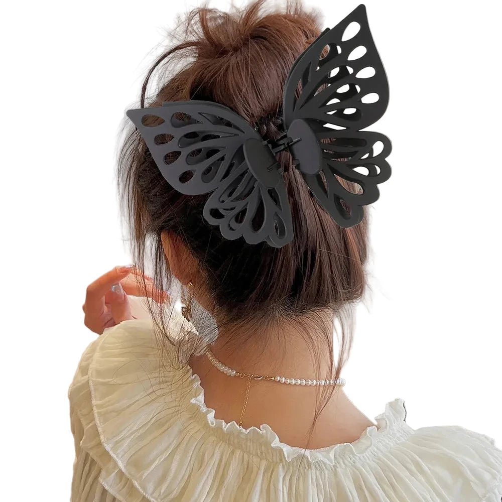 13.5cm Large Size Butterfly Hair Claw Clip Hair Crab For Women Ponytail Holder Hairpins Claws Girls Fashion Hair Accessories
