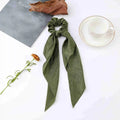 Fashion Dots Scrunchies Long Hair Rope Korean Hair Ties for Women Ponytail Scarf Sweet Elastic Hair Band Hair Accessories