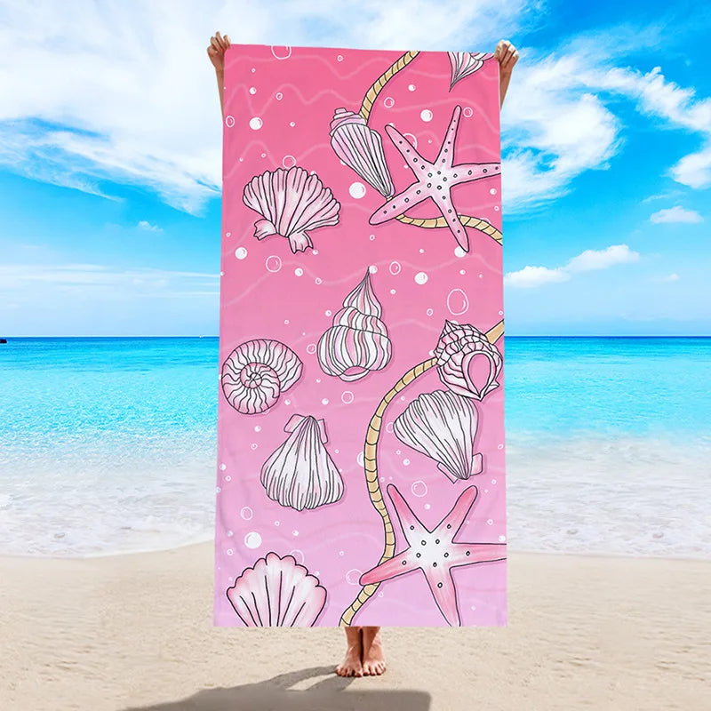 New Coconut Tree Ultra Fine Fiber Digital Printed Beach Towel Swimming Bath Towel Woolen Circle Cloth Beach Towel 70x150cm