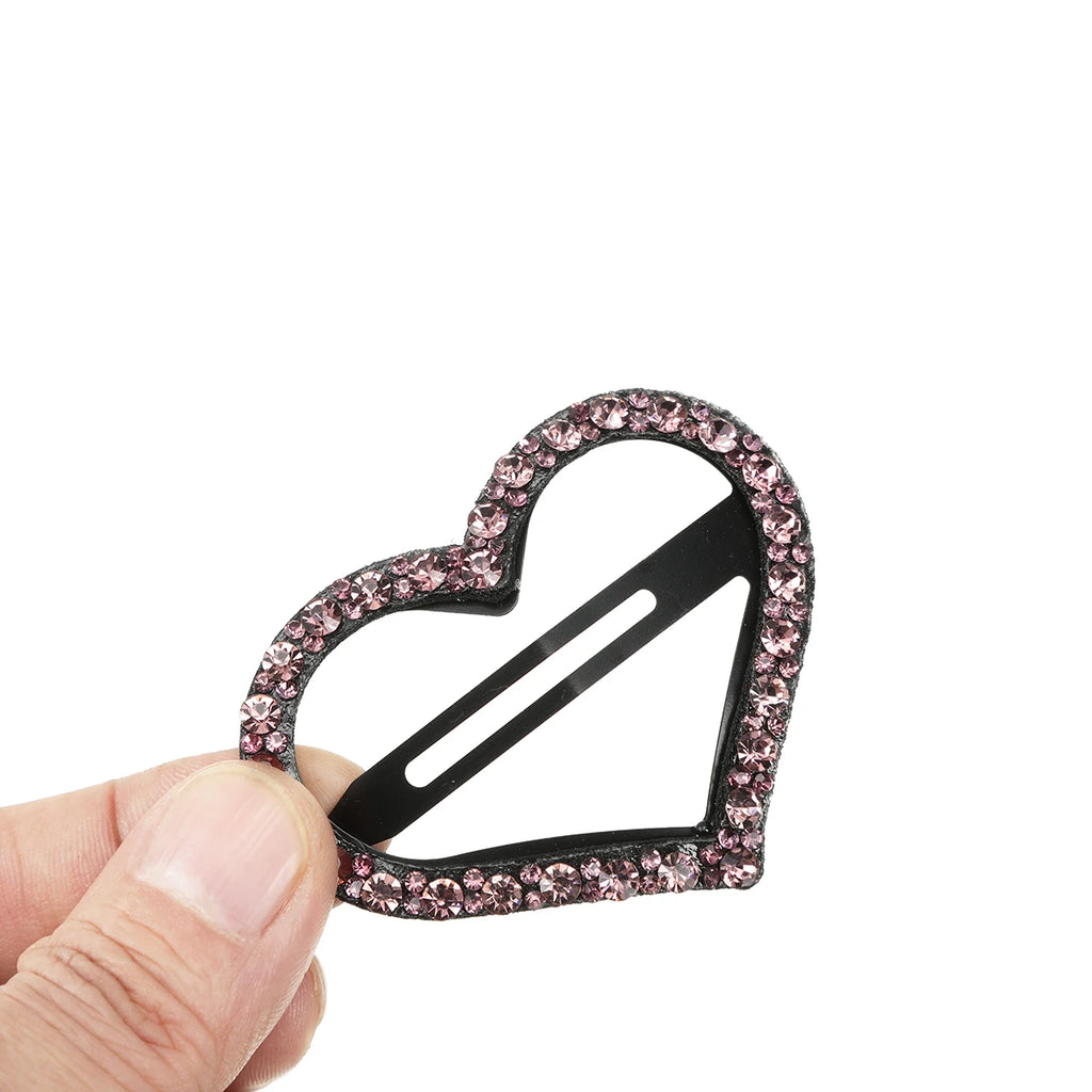 Sweet Hairpin Heart Shape Barrette Sparkling Rhinestone Hair Clips Temperament Hair Accessories