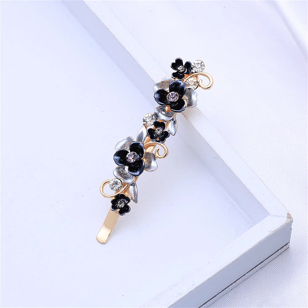 Rhinestone Flower Hair Clip