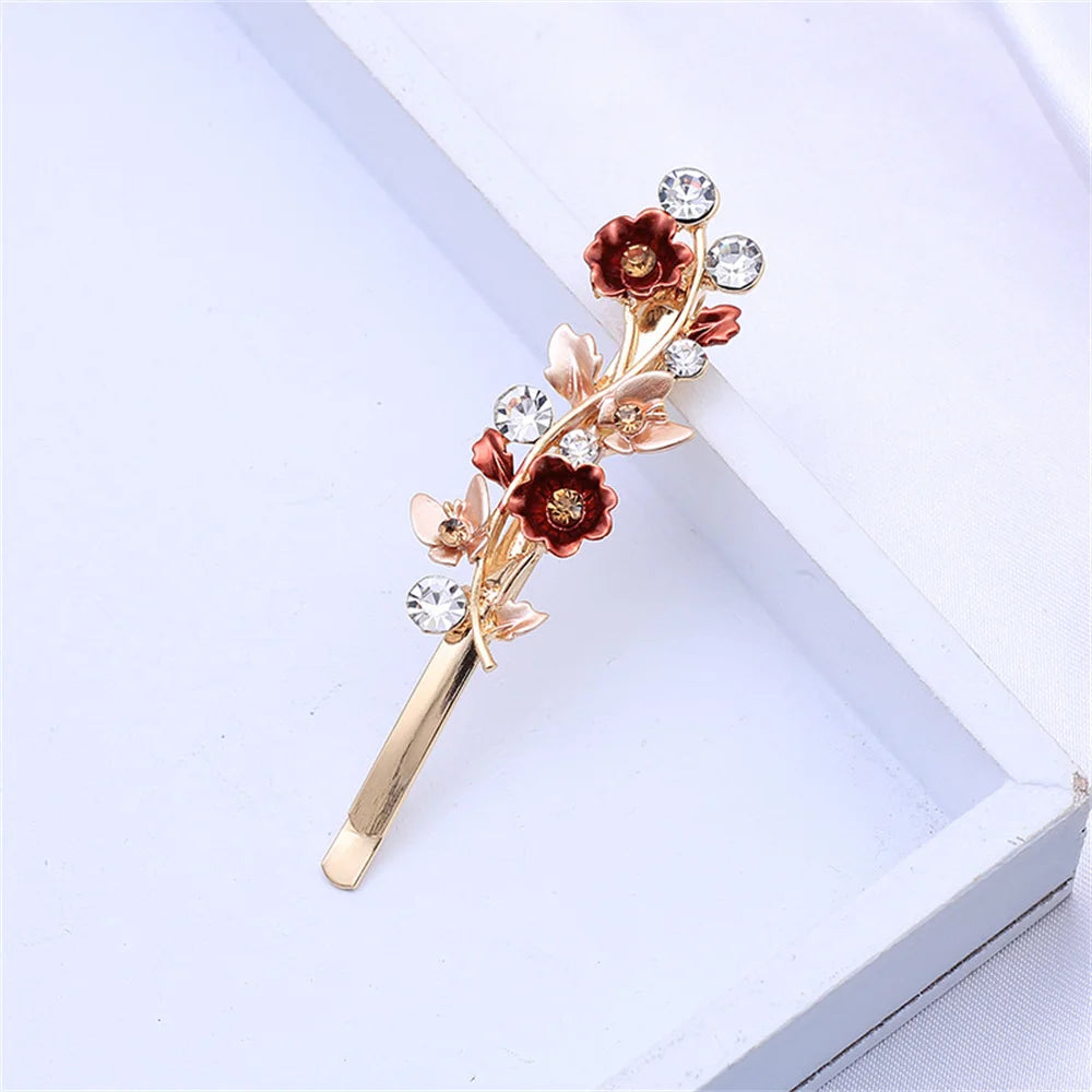 Rhinestone Flower Hair Clip