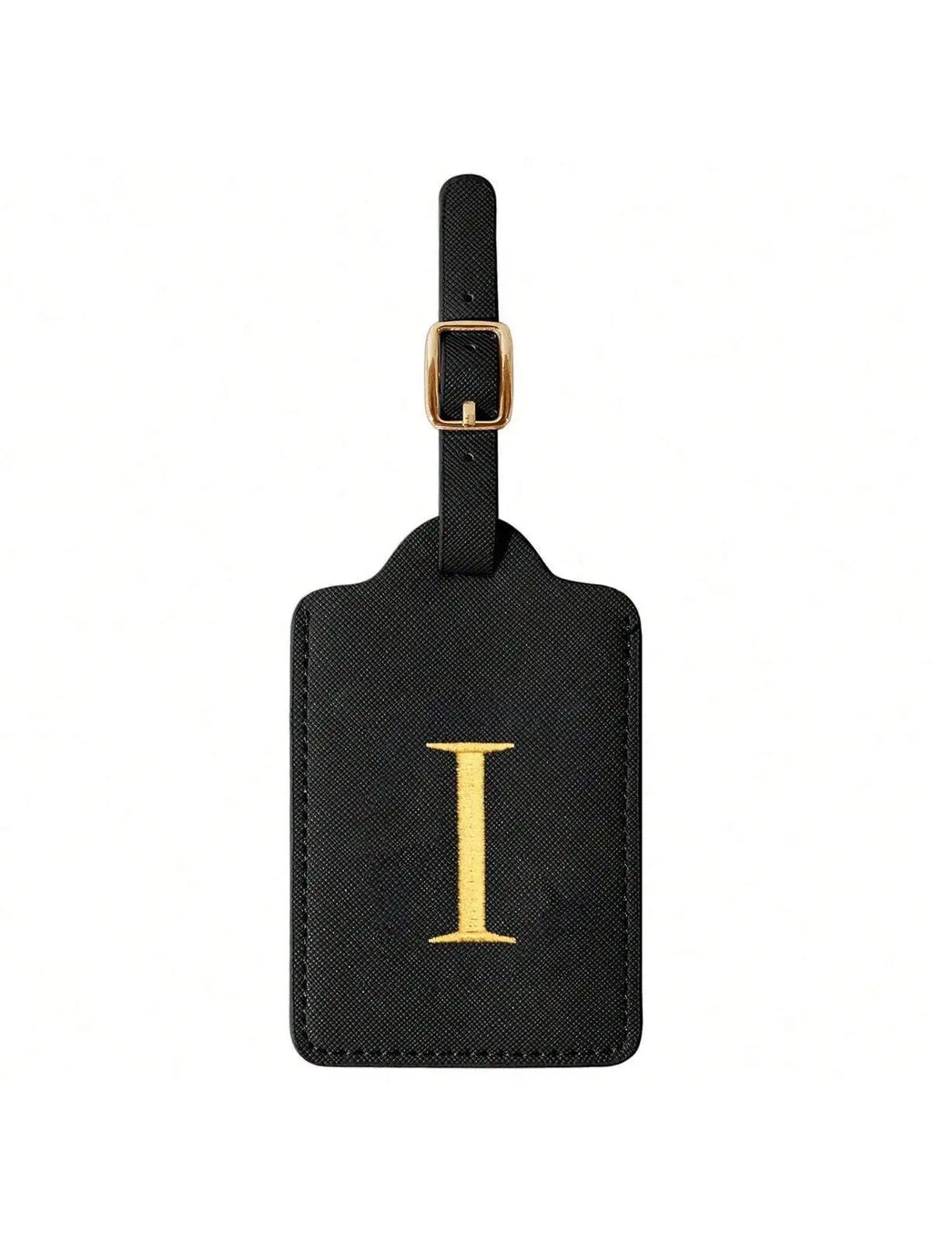 PU Leather Luggage Tag for Travel - Durable Suitcase ID Tag with Privacy Cover & Name Card Slot (A-Z) liu
