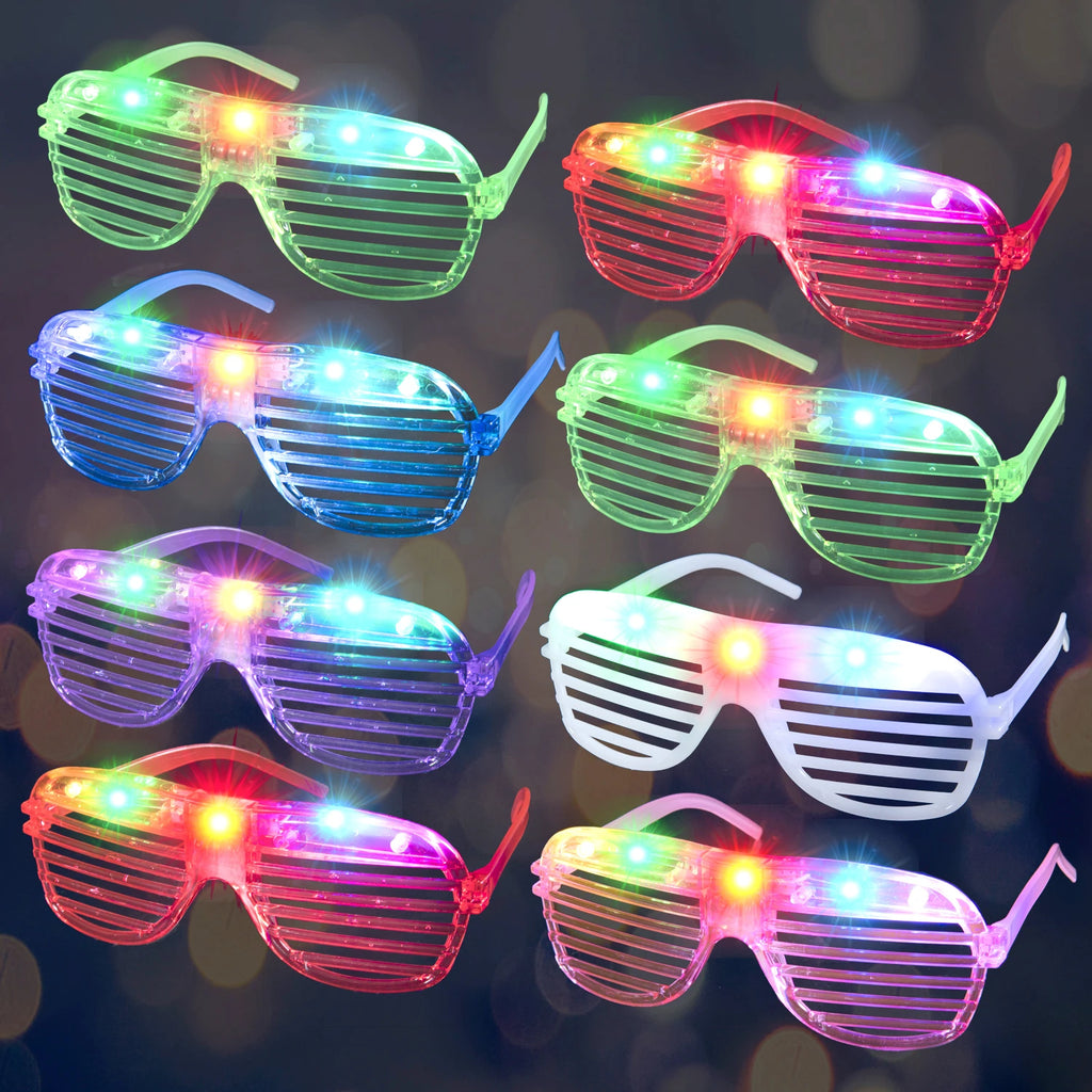 5-50 PCS 3 Modes LED Glasses Glow In The Dark Party Neon Luminous Glasses  Birthday Wedding LED Party Supplies