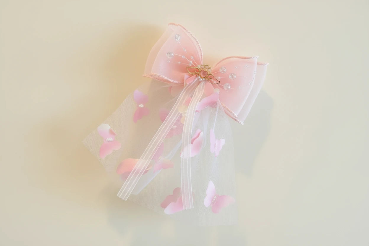 1PC New Princess Gradient Butterfly Bow Cute Girls Hairpins Children Headwear Hairgrip Hair Clips Barrettes Hair Accessories very pretty for party’s special occasions