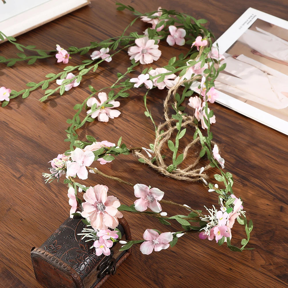 Flower Vines Crown Headband for Bride Wedding or festival