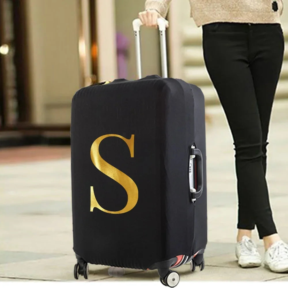 Fashion Travel Essentials Luggage Cover 26 Letters Print 18-32 Inch Holiday Traveling Accessories Trolley Elastic Suitcase Case cover