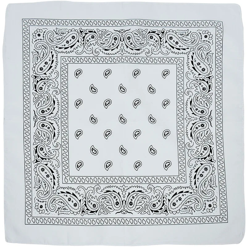 2024 Fashion Hip Hop Bandana Square Scarf 54cm*54cm Black Red Headband Printed For Women/Men/Boys/Girls