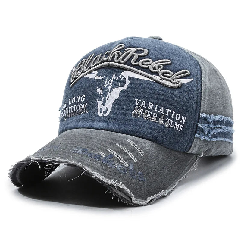 Hat Men  Peaked Cap Men  Spring and Autumn Aun Hat Washed Retro Old Men  Baseball Cap Breathable Embroidery Sun Protection