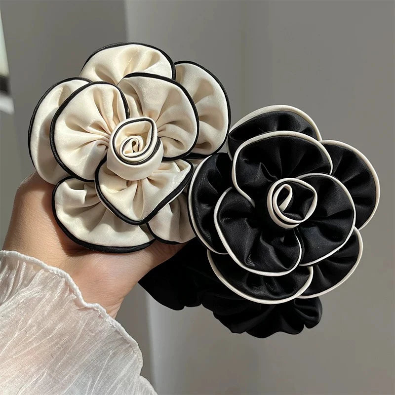 flower hair scrunchie