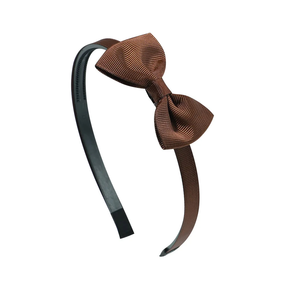 1PCS Ribbon Bow Knot Headband Children Hair Hoop Solid Color Baby Hairbands Clothing Decoration Photography Props all colours