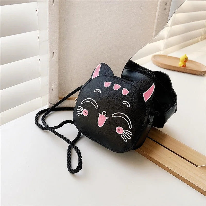 Lovely Children's Mini Shoulder Bags PU Leather Boys Girls Small Crossbody Bag Cute Cartoon Baby Kids Pink Red Coin Purse Wallet