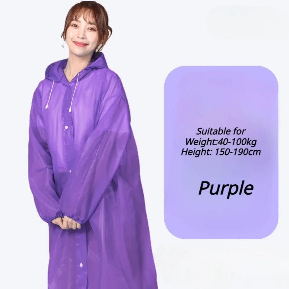 Disposable Adults Reusable Raincoats,Waterproof Rain Ponchos,Adults-Reusable Emergency Raincoats with Hood and Drawstring theme park  camping festival music