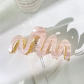 1pc New Acetic Acid claw  Clip High Quality Metal Grip Clip Wave Fashion Hair Grip Women's Premium Sense