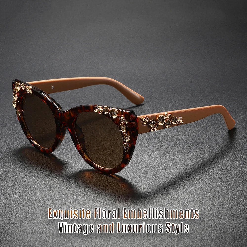 UV400 Floral Design Sunglasses