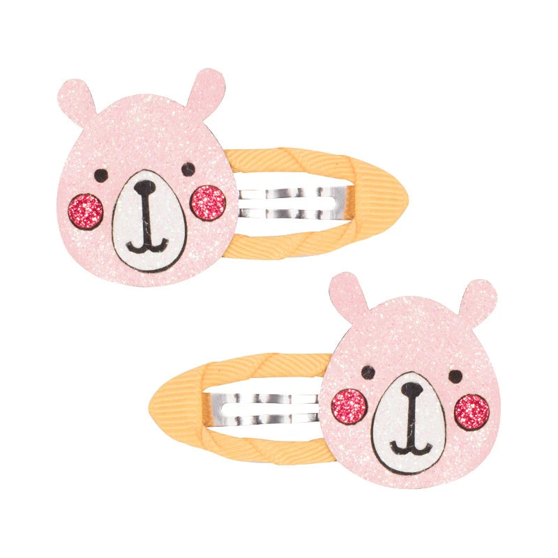 2 Piece Baby Girl Hairpin Hair Clip Accessory Kids Children Headwear Photography Toddler Animal Fruit Kitty Rabbit Shell Flower