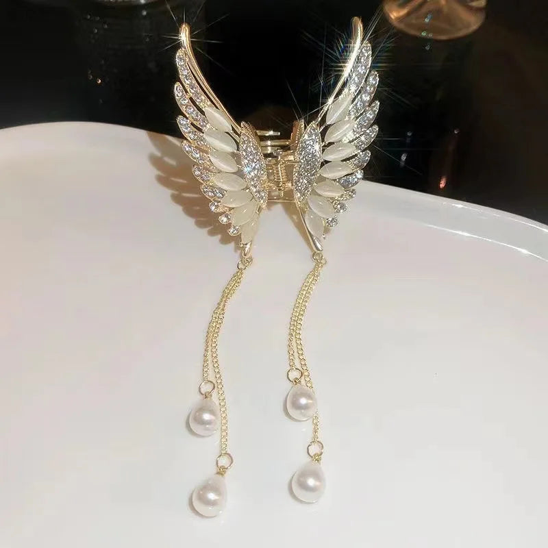 Fashion Shark Crab Clips Girls Hairpin Hair  Women Crystal Simple Hair Clip Butterfly Pearl Tassel Metal Hair Claw Accessories cruise holiday beach party elegant hair special occasion