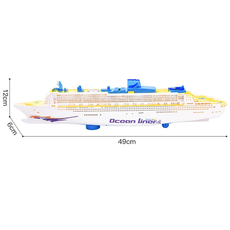 Cruise Ship Toy Ocean Liner Cruise Ship Boat Electric Ship Toy With Flashing Light And Sound Fun Nautical Decorations Boat Toy. You can now bring a model cruise ship just like an airplane gift for the grandchildren ❤️⛴️