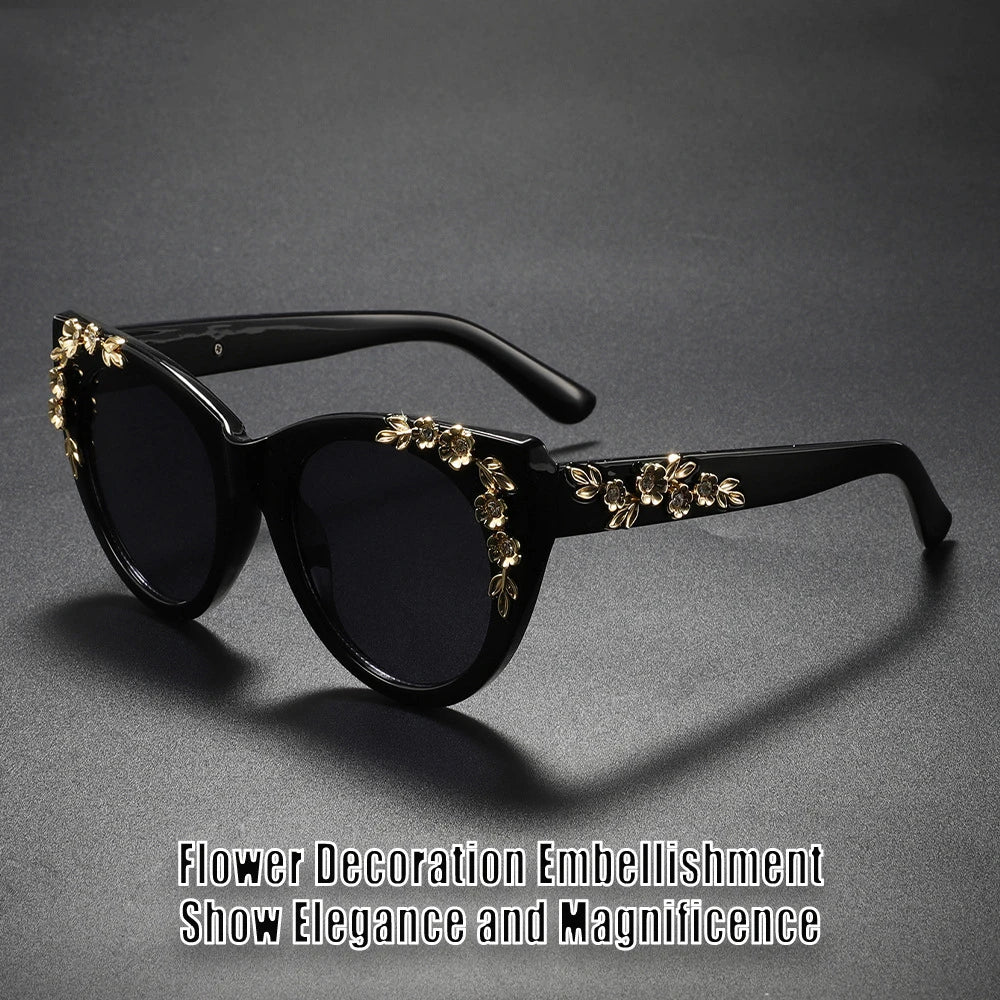 UV400 Floral Design Sunglasses