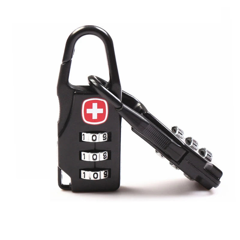 Outdoor Backpack Handbag Zipper Lock Anti Theft Portable Mini Combination Code Number Lock for Travel Backpack Accessories