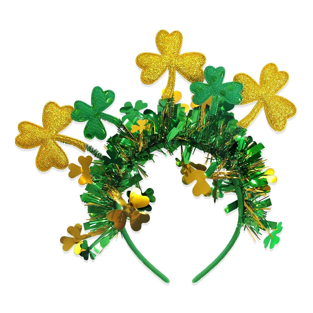 Fun St. Patrick's Day Headbands for Women Irish Festival Shamrock Party Headpiece Hair Accessories Unisex top of the morning to you  fancy dress