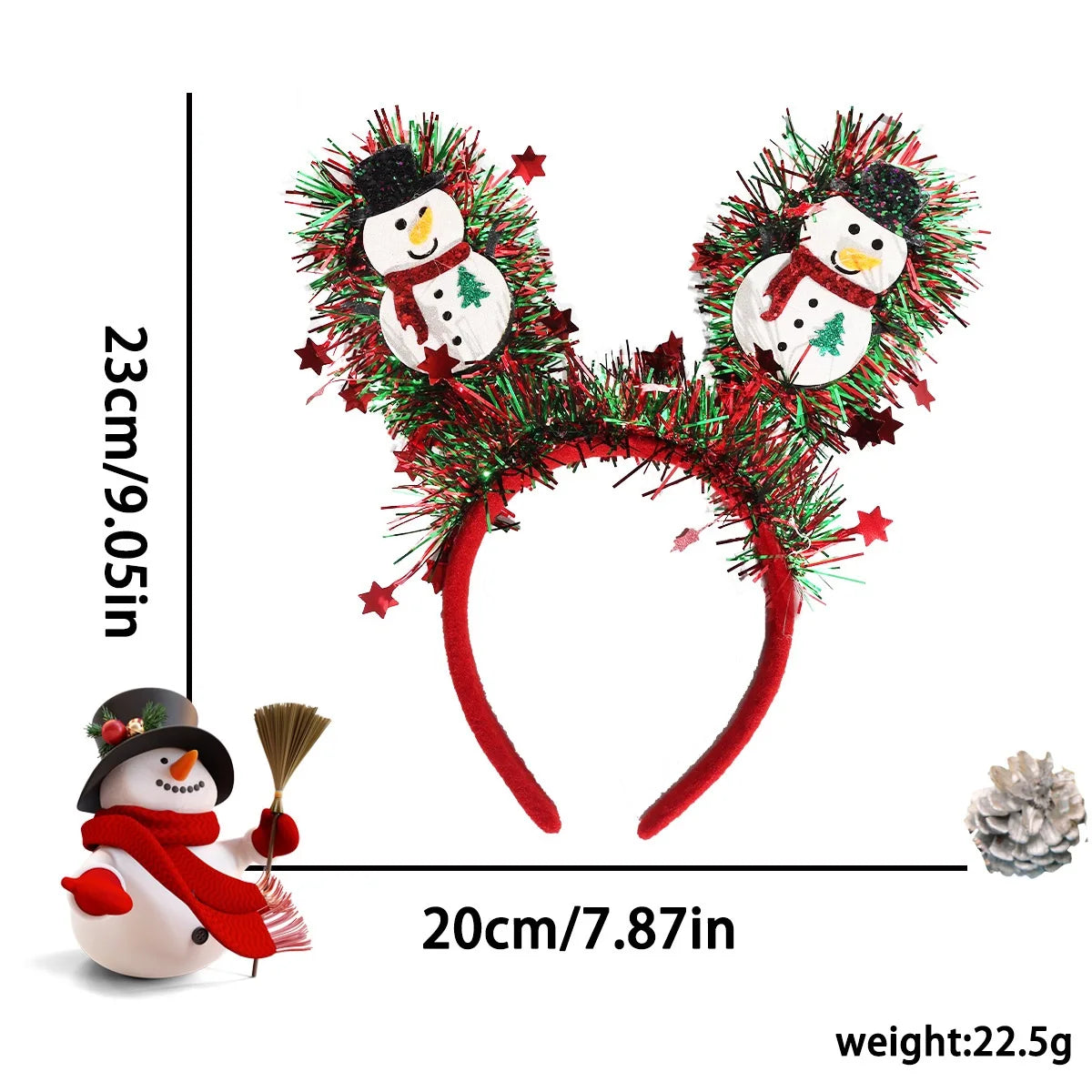 Christmas Costume Hair Accessories Cartoon Snowman Xmas Tree Elk Headbands 2026 christmas  Party fancy dress     Decoration Hairbands